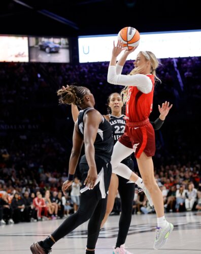 Kelsey Mitchell, Caitlin Clark lead Fever to 109-75 win over A'ja Wilson and the Aces